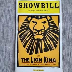 The Lion King NYC Broadway Showbill Christopher Jackson